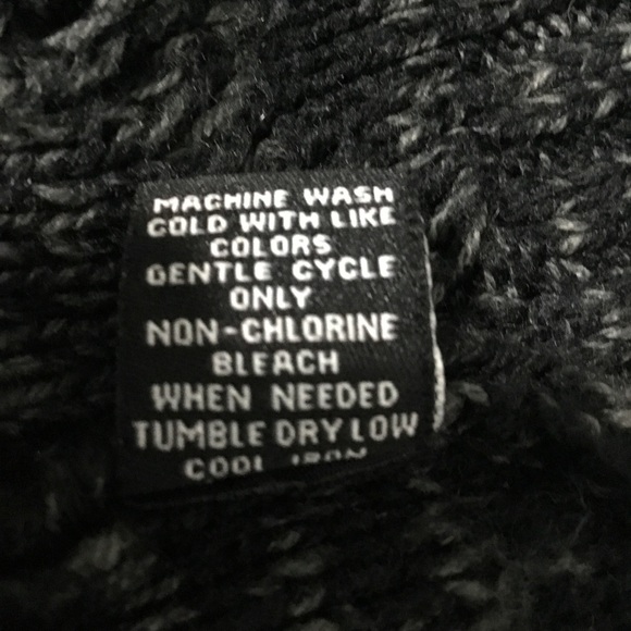 CARBON Cable Knit Black/Gray Cardigan size M - Picture 9 of 13